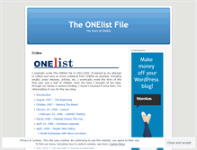 Tablet Screenshot of onelist.wingedpig.com
